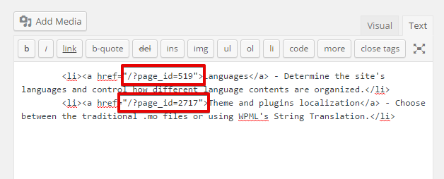 WPML меняет ссылки на клейкие