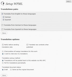 Translation options