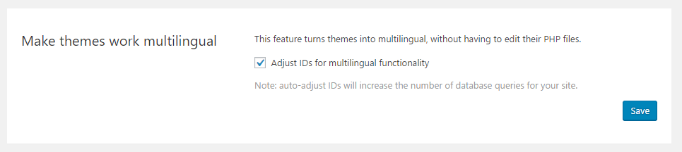 Adjust IDs for multilingual functionality