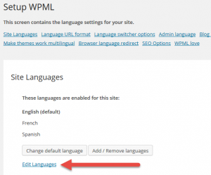 Click to edit languages
