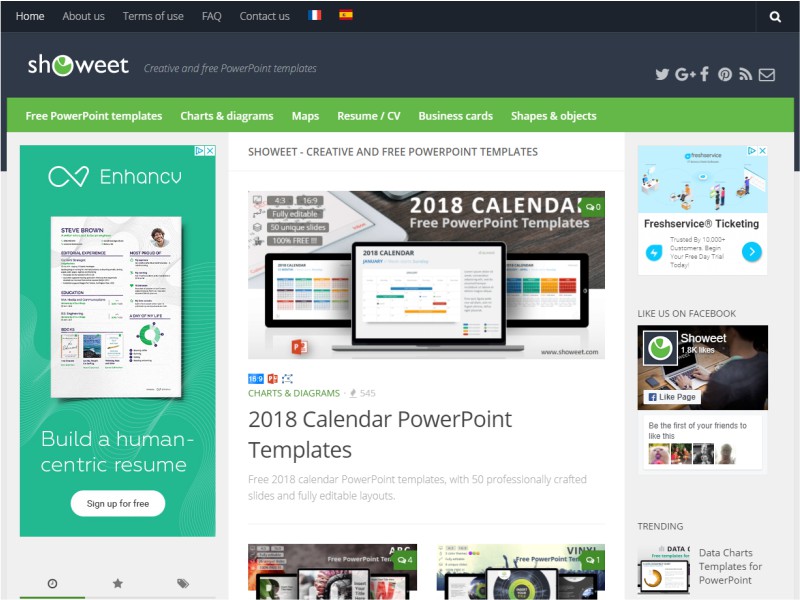 Creative and free PowerPoint templates - Showeet