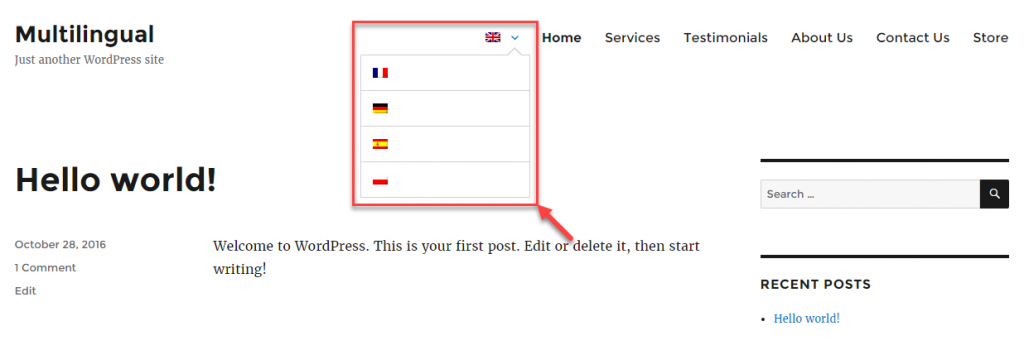 simple language switcher simple language switcher