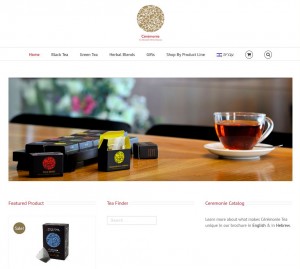 www.ceremonietea.co.il: a multilingual site with WooCommerce stor