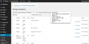 Filtering strings by context