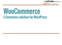 Introduction to WooCommerce