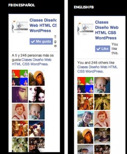 Facebook like box and WPML