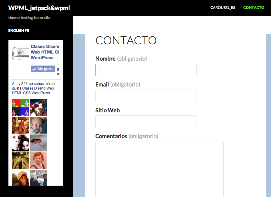 JetPack Contact Form & WPML