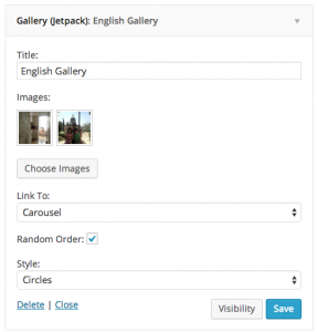 JetPack widget gallery and WPML