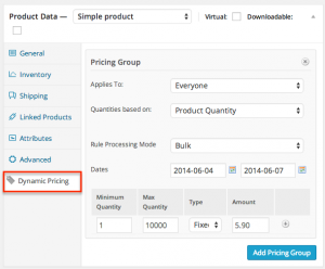 Setting Product Price Rules