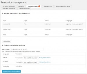 Translation Basket in WPML 3.2