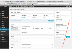 Editing ACF Field Groups
