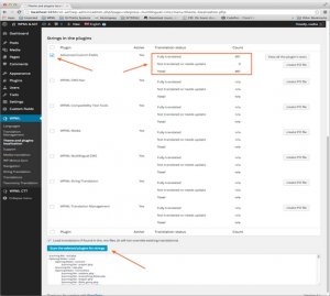 Translating AVF admin Strings
