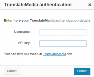 Authentication popup