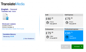 Select the translation type that best suits your needs