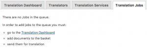 Canceled jobs are removed from the Translation Jobs tab