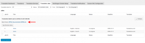 Translation Jobs in progress after having been sent for translation