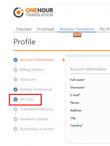 صفحة الملف الشخصي لحساب OneHourTranslation