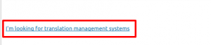 Translation management systems link