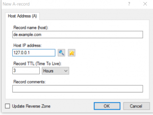 Your screens for configuring subdomains may differ