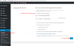 Different domains per language are setup on the WPML -> Languages page.