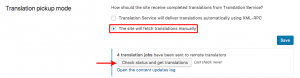 Checking for canceled jobs in manual translation pickup mode