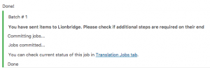 Documents have been sent for translation