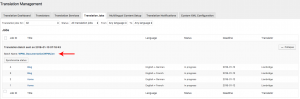 Translation Jobs in progress after being submitted for translation