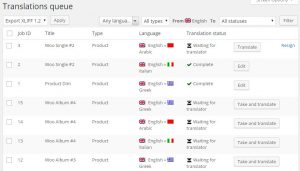 Translations queue in WPML 3.4