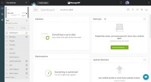 Your Site’s Overview In The ManageWP Dashboard