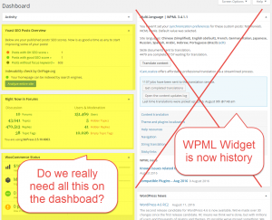 How many widgets with "useful information" appear on your Admin Dashboard? Could they be slowing down sites?