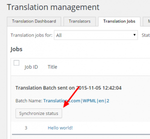 Checking for canceled translation jobs