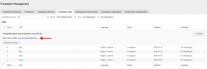 Translation Jobs in progress after being sent for translation