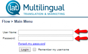 Страница входа в LAT Multilingual