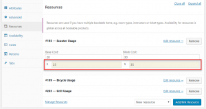 Adding costs in secondary currencies for resources