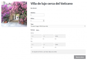Translation of a rental house product on the front-end