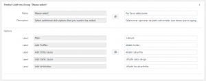 Translating product add-ons