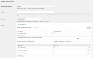 Global add-on creation/editing page
