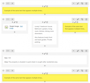 WPBakery Page Builder design using multiple instances of the same text