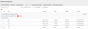 Translation Jobs in progress after being sent for translation