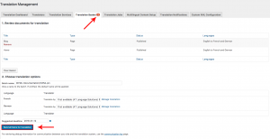 Sending items for translation