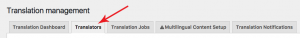 Onglet Traducteurs dans WPML