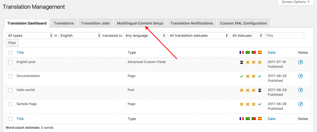 ACF - Multilingual Content Setup