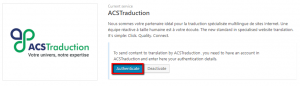 Authentification d'ACSTraduction