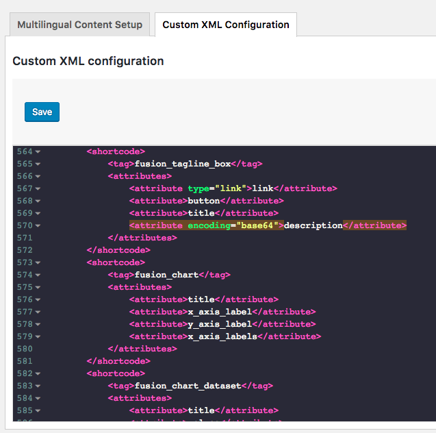 Add the encoding argument to the attribute of the field in question