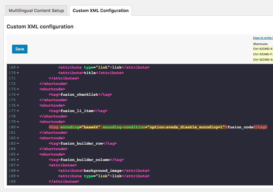 Adding the conditional encoding attribute for an Avada Fusion Builder's field