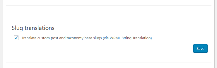 カスタム投稿とタクゾノミーベーススラグの翻訳を有効にします
