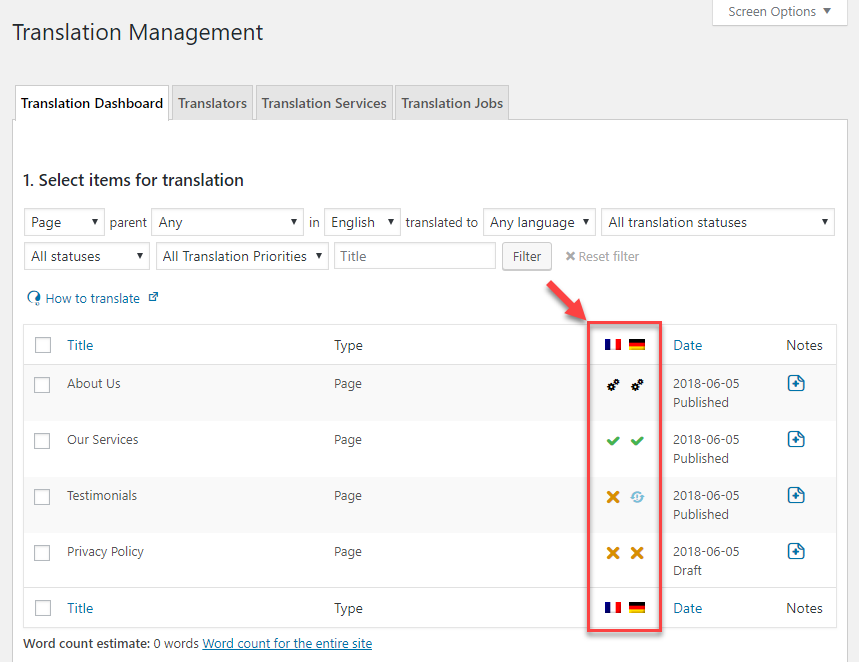 Translation Management Wpml