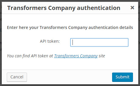 Translation Service authentication popup