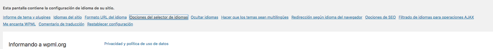 Opciones Del Selector De Idiomas No Aparece En Configuracion Wpml
