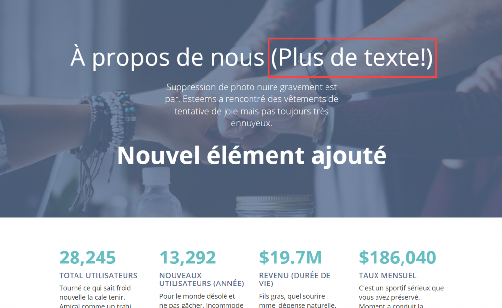 Translation on the front-end